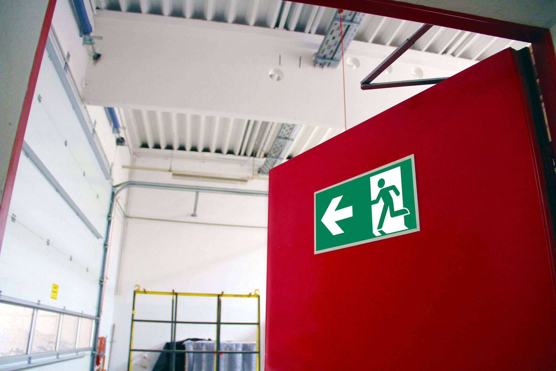 Fluchtweg Schild